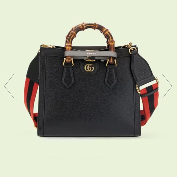 Gucci Handbags - Gucci Diana black leather Tote bag